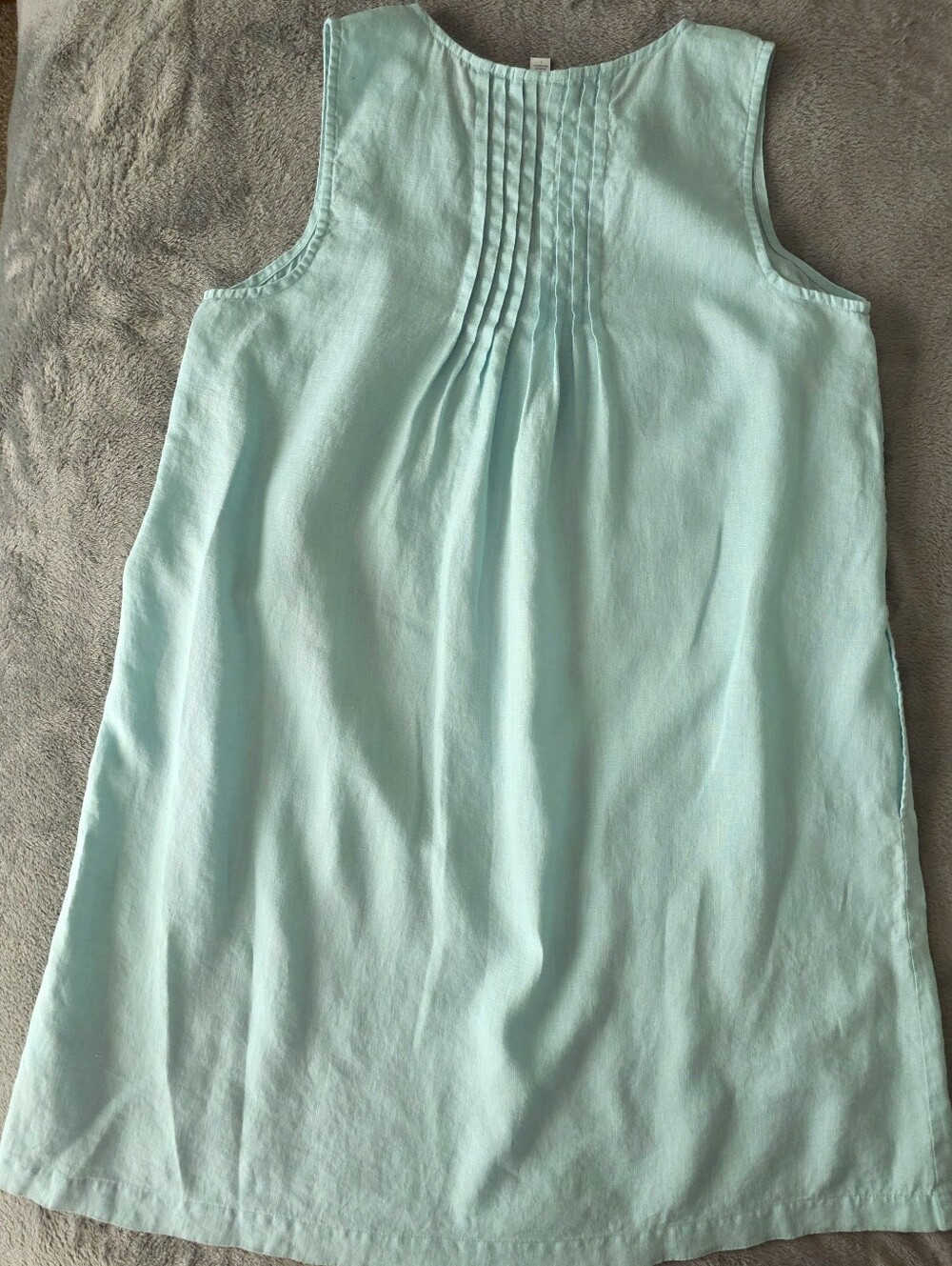 J.Jill Love Linen Split Neck Shift Dress Aqua Blue Mint Size L - Picture 2 of 10